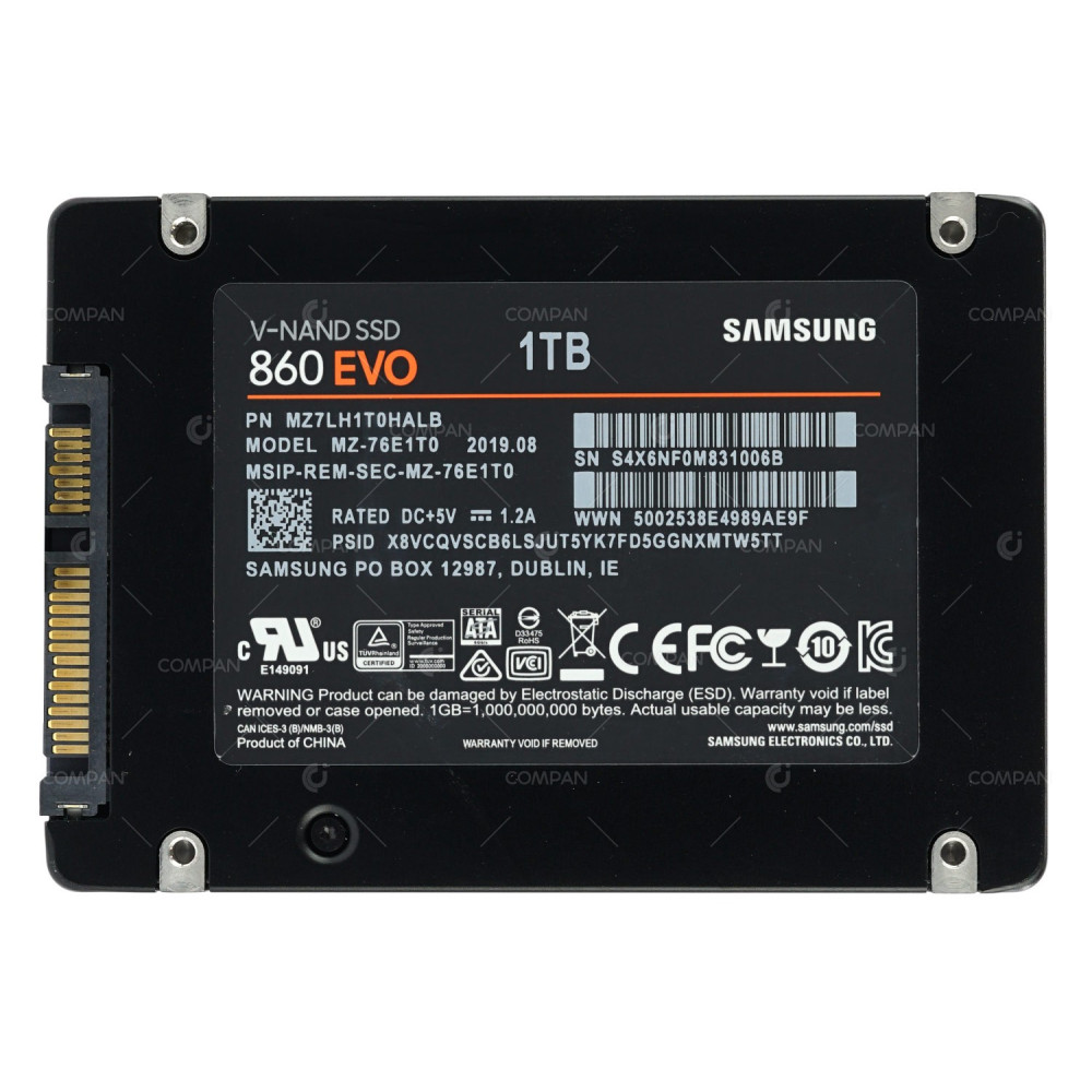 MZ-76E1T0 SAMSUNG SSD 1TB SATA III 2.5" SFF 860 EVO V-NAND